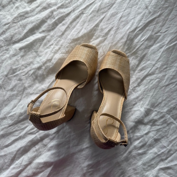 Sam Edelman Rattan Platform Heels - Picture 2 of 5